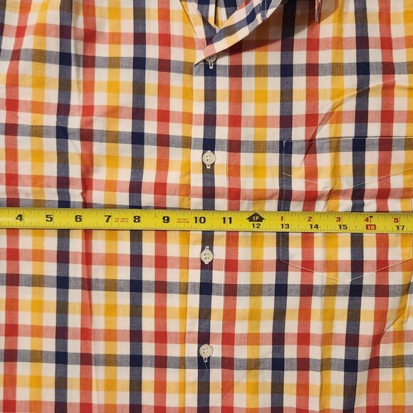 Shades of Grey by Micah Cohen, Spring Plaid Picnic S/S  Shirt - Size Medium - Picture 5 of 8